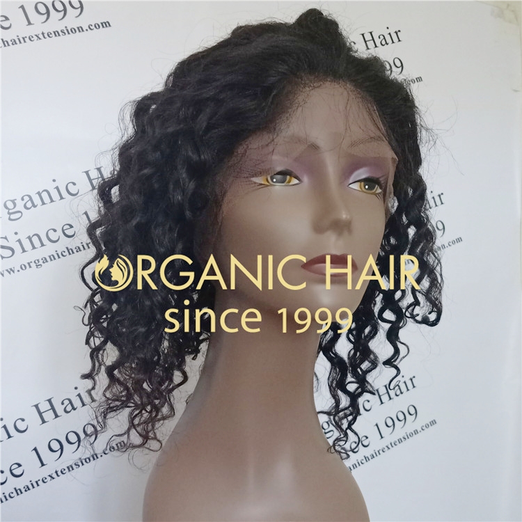 Wholesale remy human curly full lace wig for baby A75